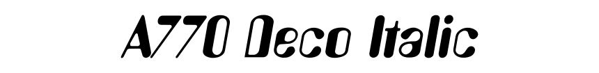 A770 Deco Italic