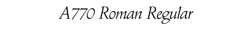 A770 Roman Regular