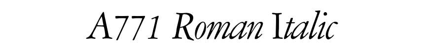 A771 Roman Italic