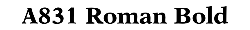 A831 Roman Bold
