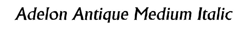 Adelon Antique Medium Italic