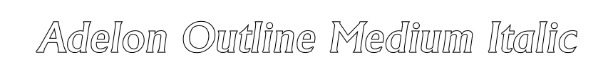 Adelon Outline Medium Italic