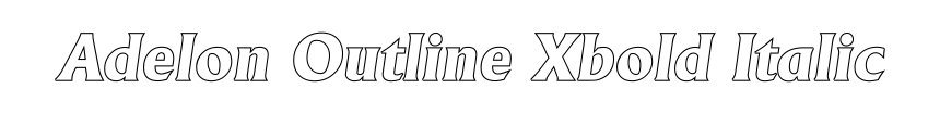 Adelon Outline Xbold Italic