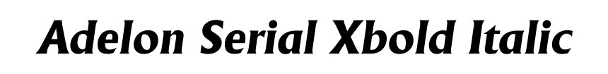 Adelon Serial Xbold Italic