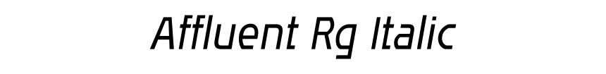Affluent Rg Italic