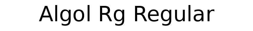 Algol Rg Regular