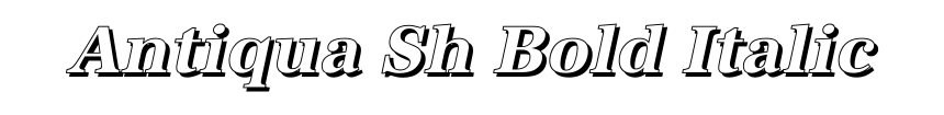 Antiqua Sh Bold Italic