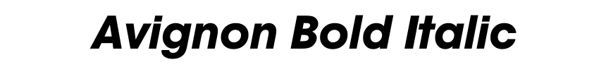 Avignon Bold Italic