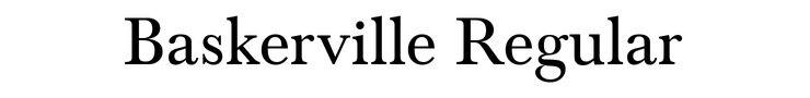 Baskerville Regular preview