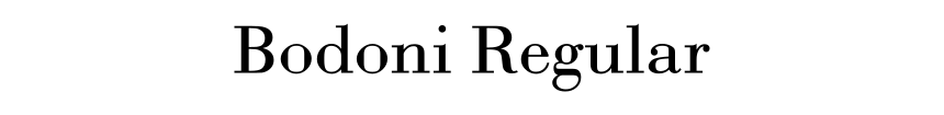 Bodoni Regular preview