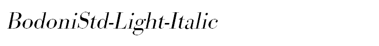 BodoniStd-Light-Italic