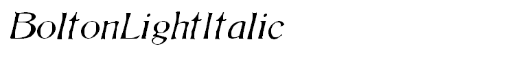 BoltonLightItalic