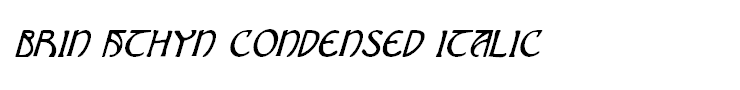 Brin Athyn Condensed Italic