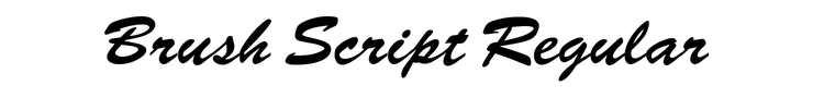 Brush Script Regular preview