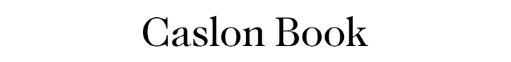 Caslon Book preview