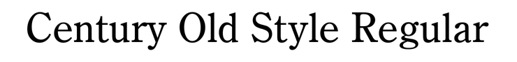 Century Old Style Regular preview