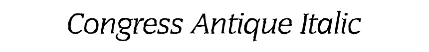 Congress Antique Italic