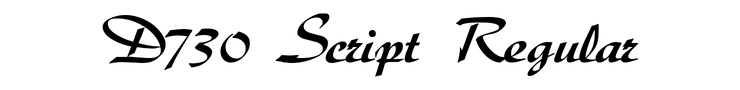 D730 Script Regular preview