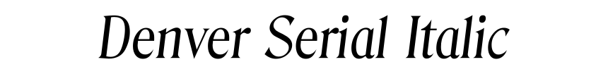 Denver Serial Italic
