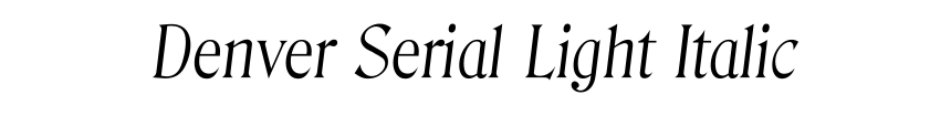 Denver Serial Light Italic