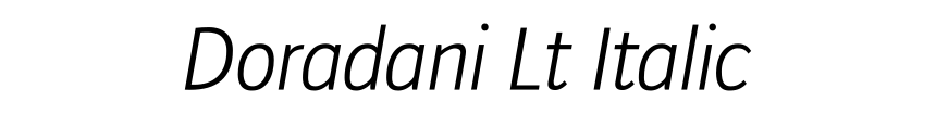Doradani Lt Italic