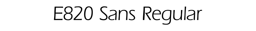 E820 Sans Regular