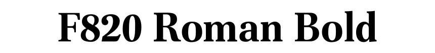 F820 Roman Bold