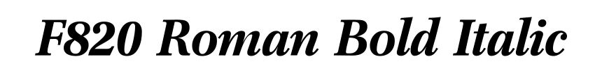 F820 Roman Bold Italic