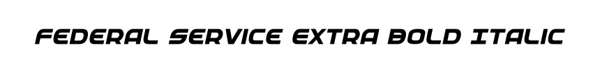 Federal Service Extra Bold Italic