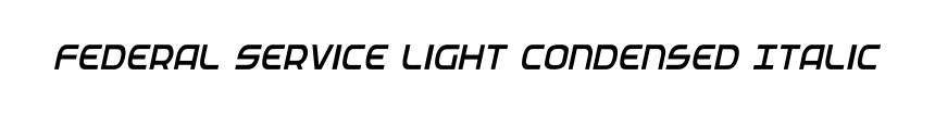 Federal Service Light Condensed Italic
