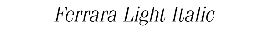 Ferrara Light Italic