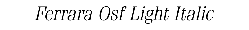 Ferrara Osf Light Italic