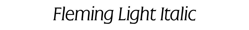 Fleming Light Italic