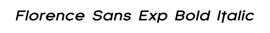 Florence Sans Exp Bold Italic