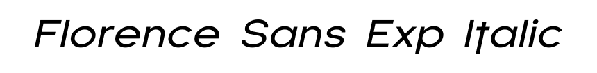 Florence Sans Exp Italic