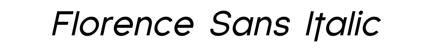 Florence Sans Italic