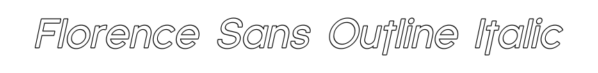 Florence Sans Outline Italic