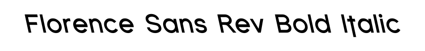 Florence Sans Rev Bold Italic