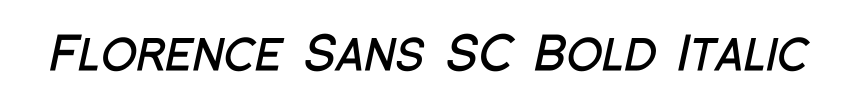 Florence Sans SC Bold Italic