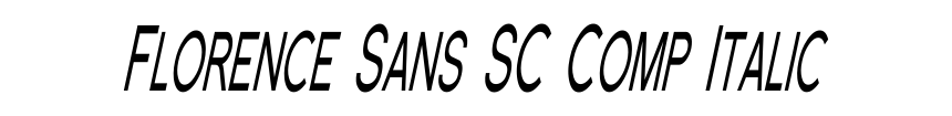 Florence Sans SC Comp Italic
