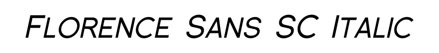 Florence Sans SC Italic