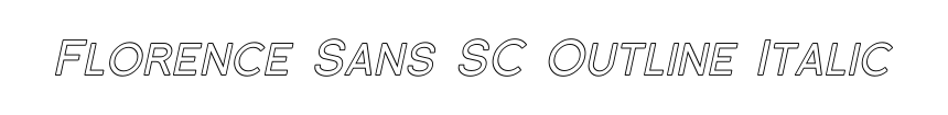 Florence Sans SC Outline Italic