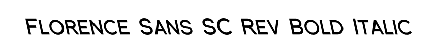 Florence Sans SC Rev Bold Italic