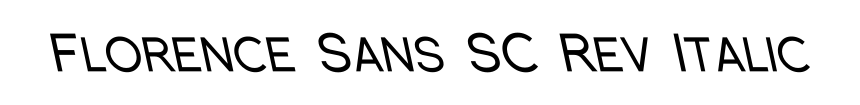 Florence Sans SC Rev Italic