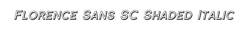 Florence Sans SC Shaded Italic