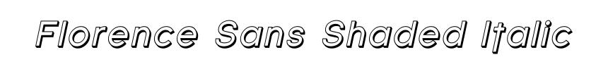 Florence Sans Shaded Italic