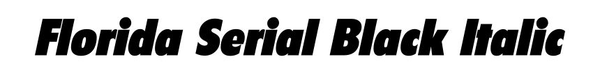 Florida Serial Black Italic