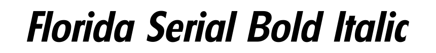 Florida Serial Bold Italic