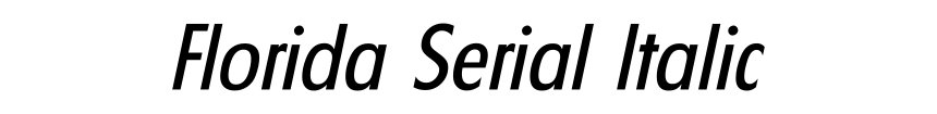 Florida Serial Italic