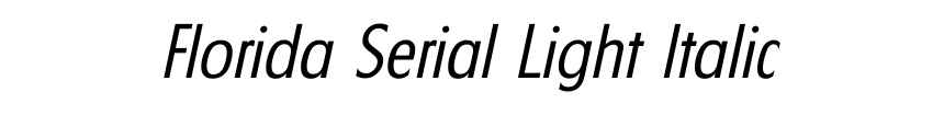 Florida Serial Light Italic